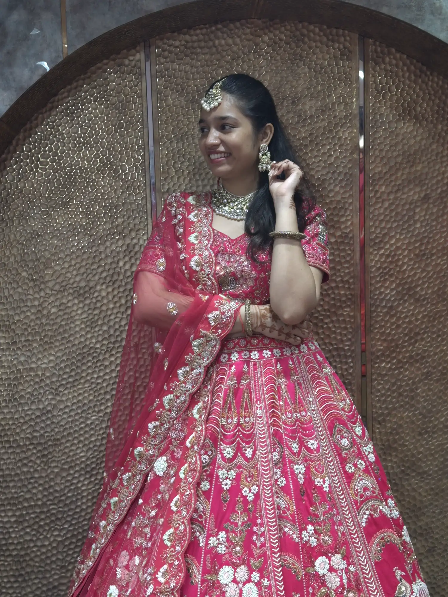 Handwork Bridal lehenga in Pink