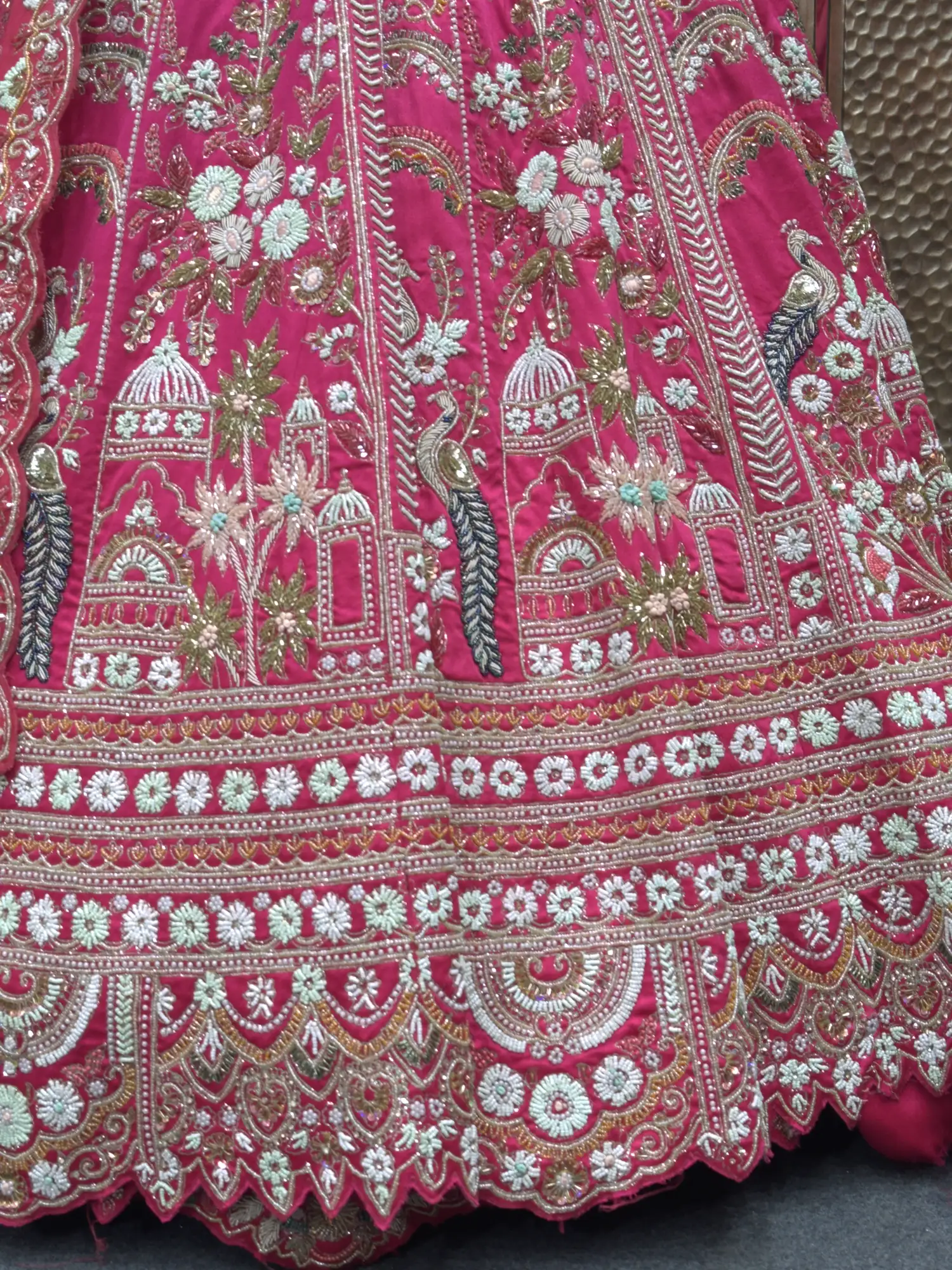 Handwork Bridal lehenga in Pink