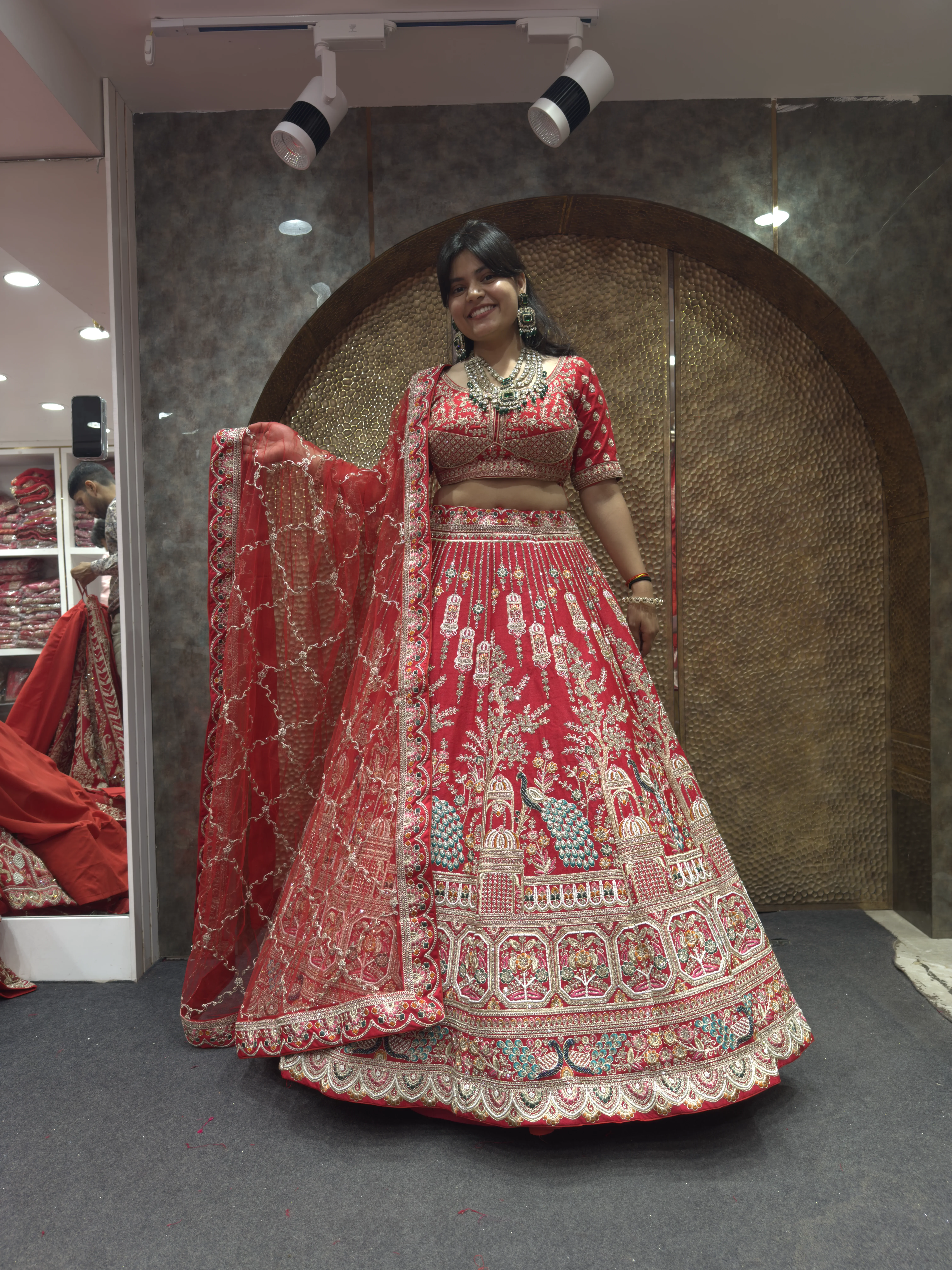 Panel Style Bridal Lehenga