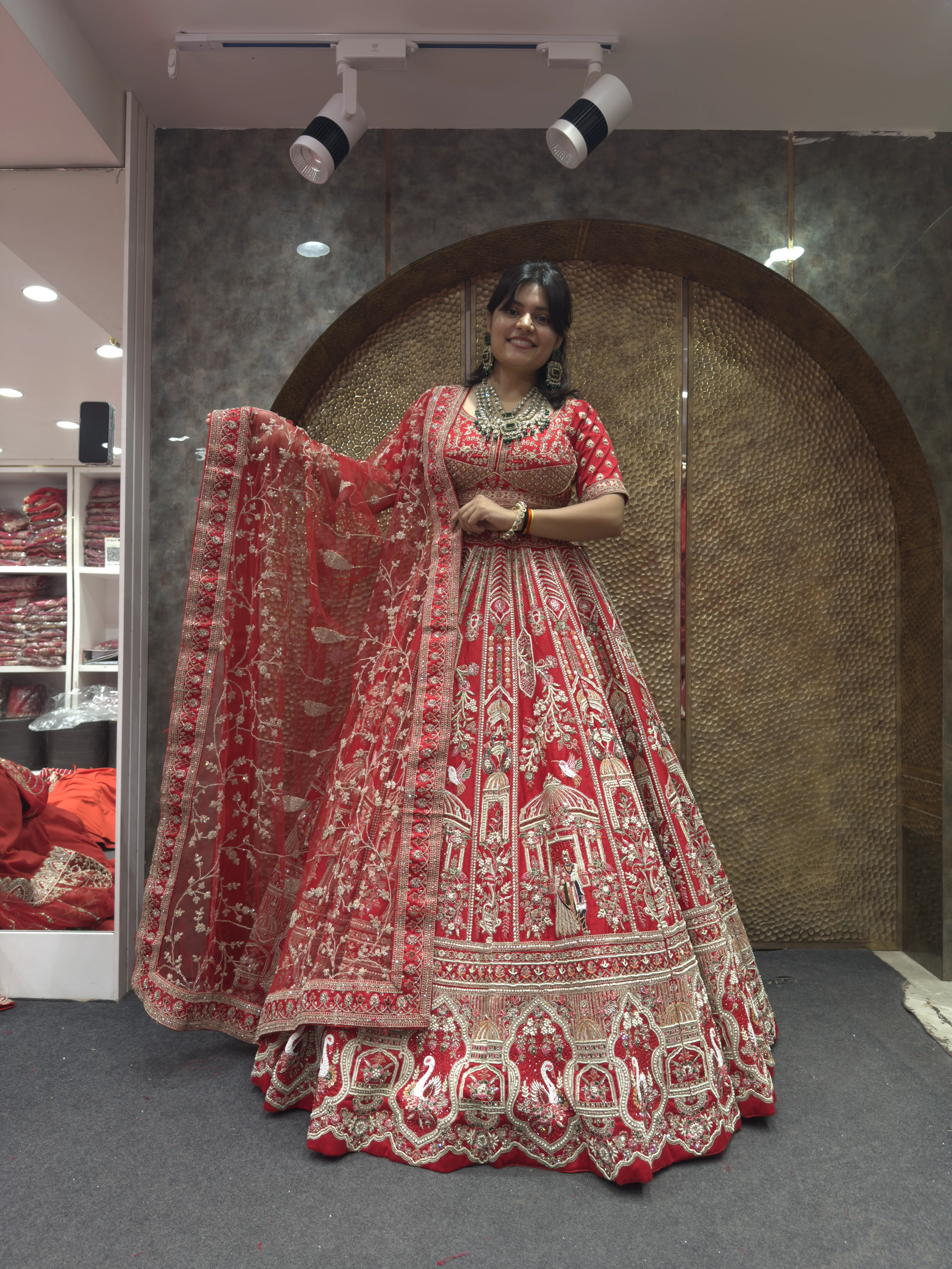 Trendy Bridal Lehenga Red