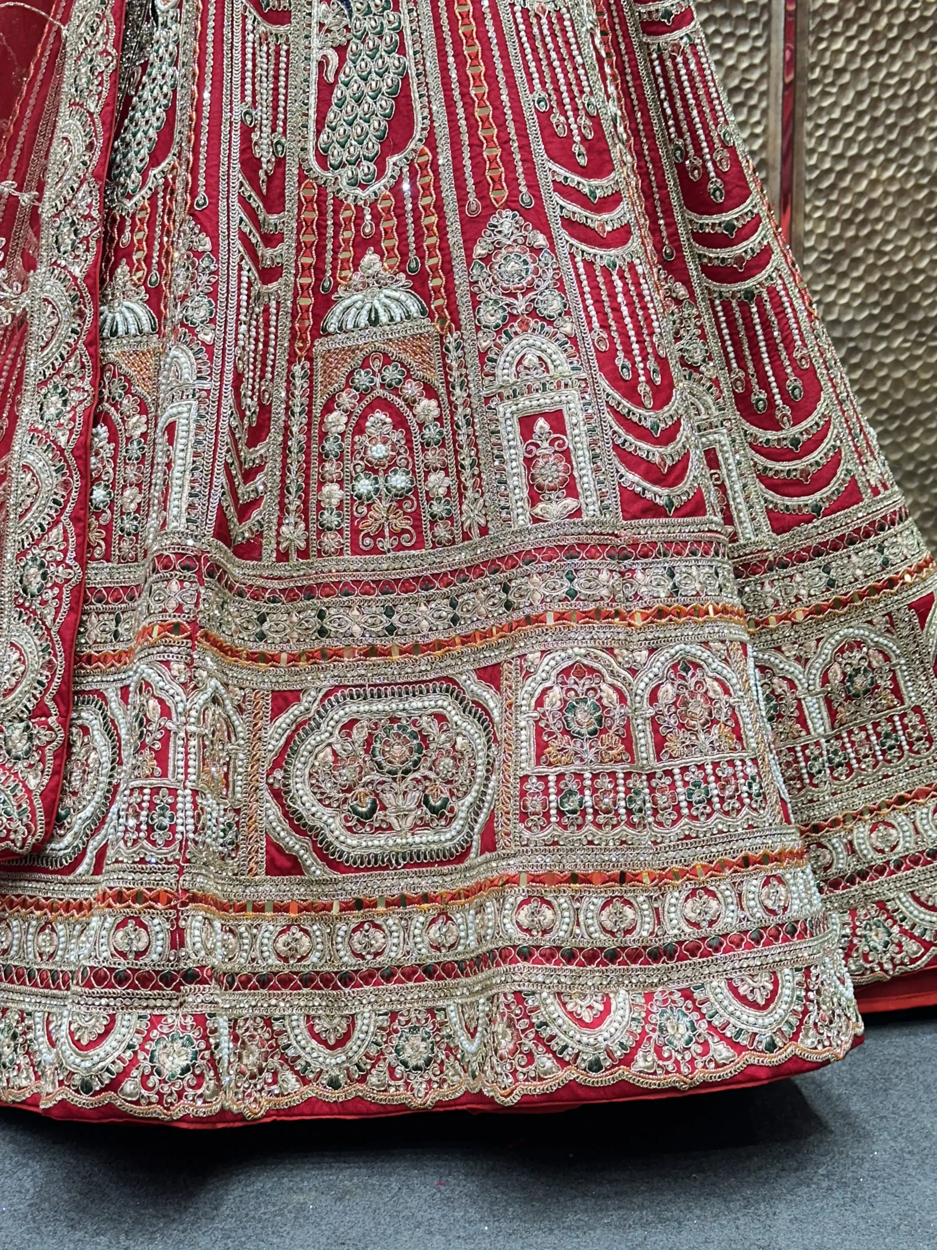 Trendy Bridal Lehenga in Red