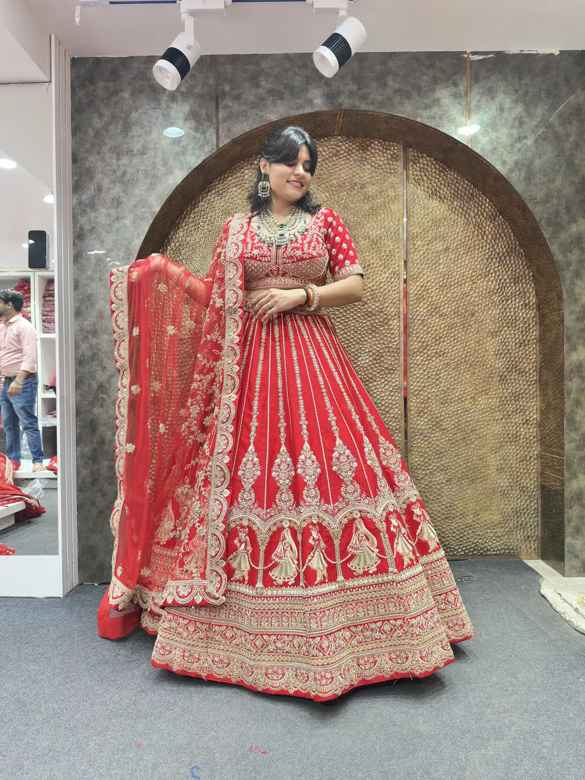 Bridal Lehnga With Fusion Work