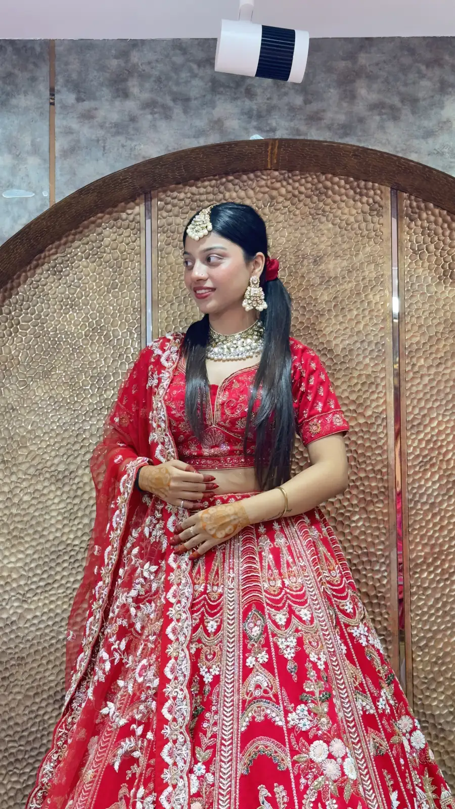 Handwork Red Bridal Lehenga
