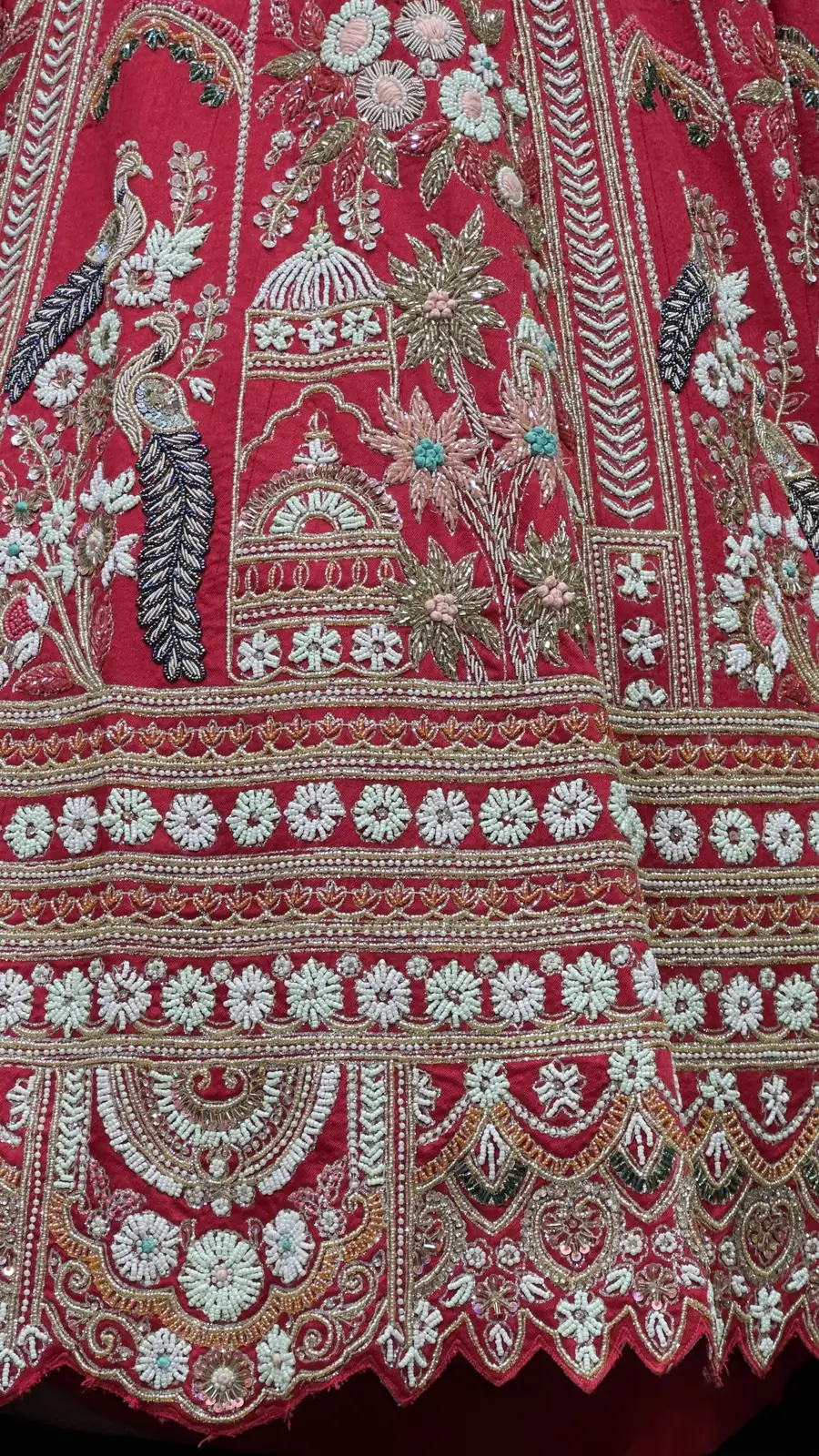 Handwork Red Bridal Lehenga