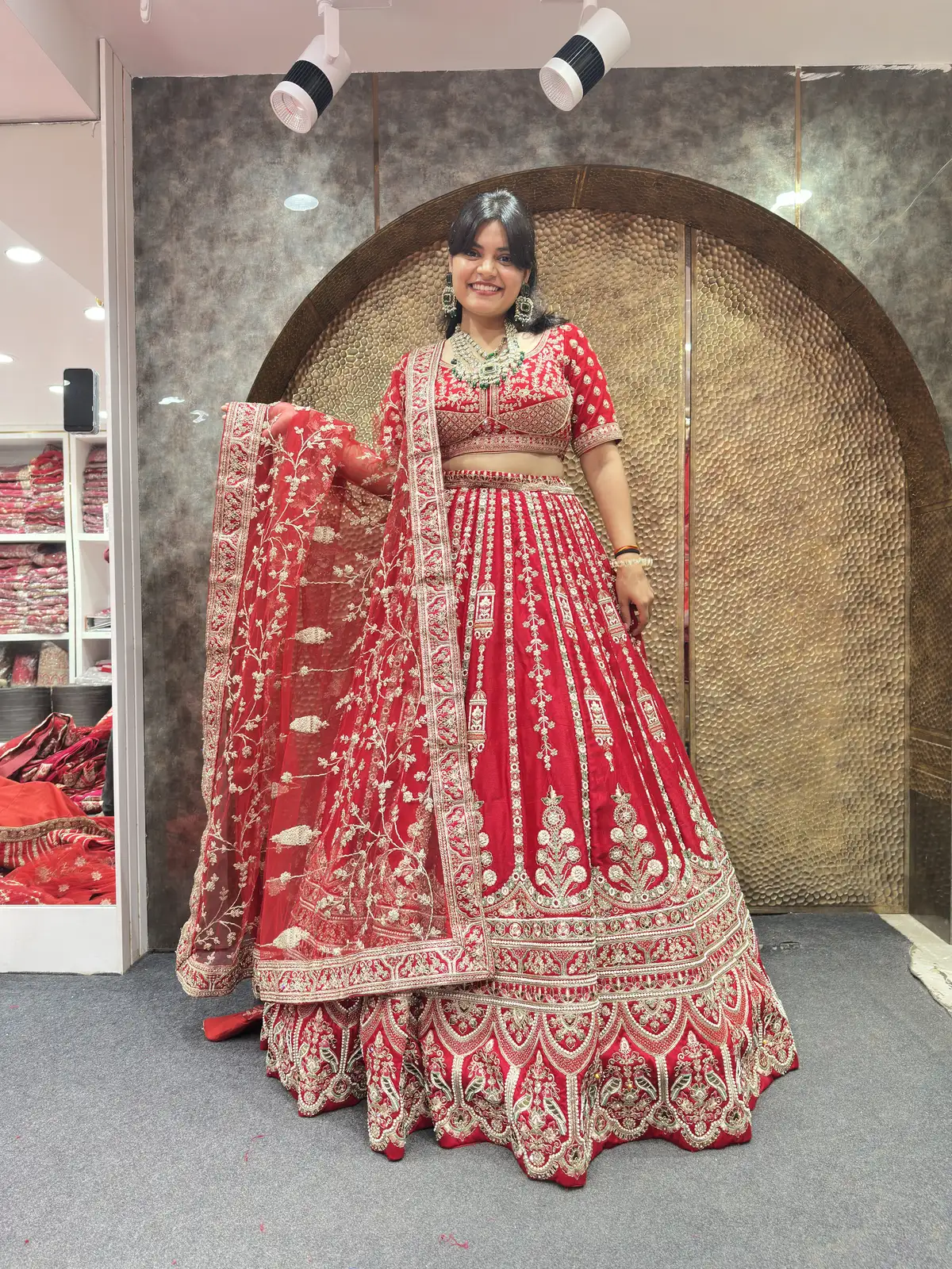Vertical Pattern Bridal Lehenga
