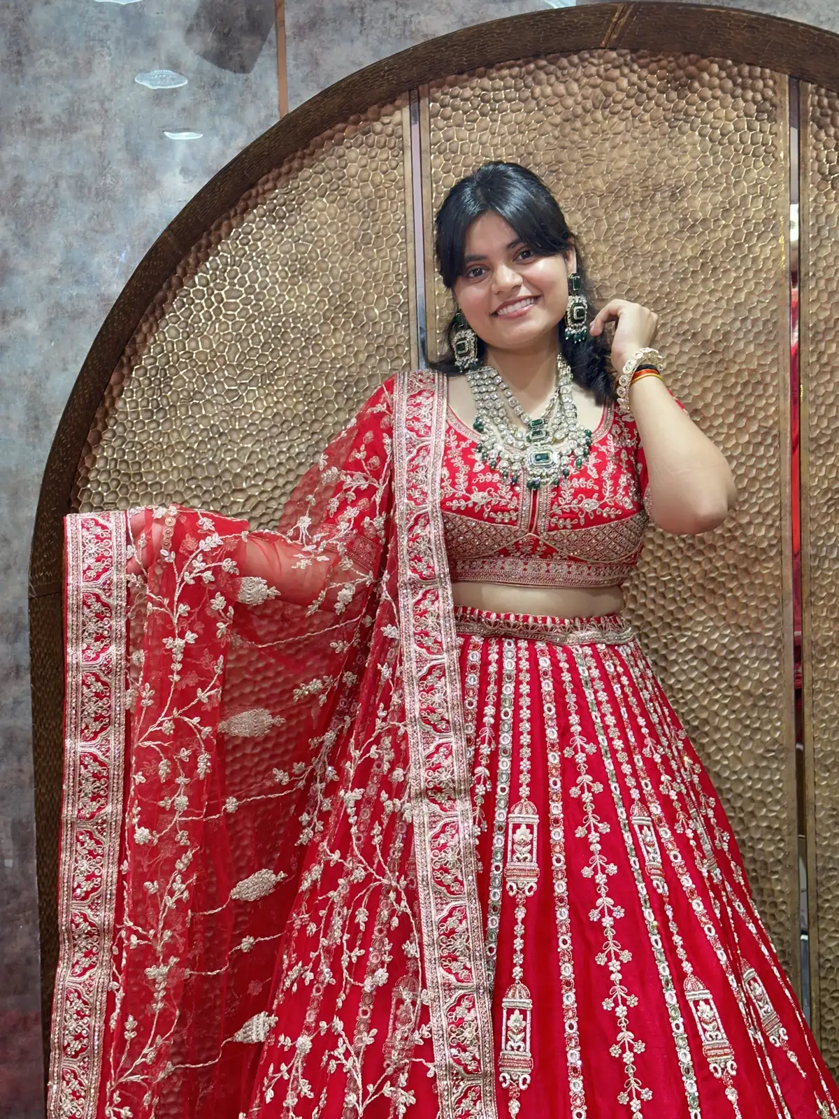 Vertical Pattern Bridal Lehenga