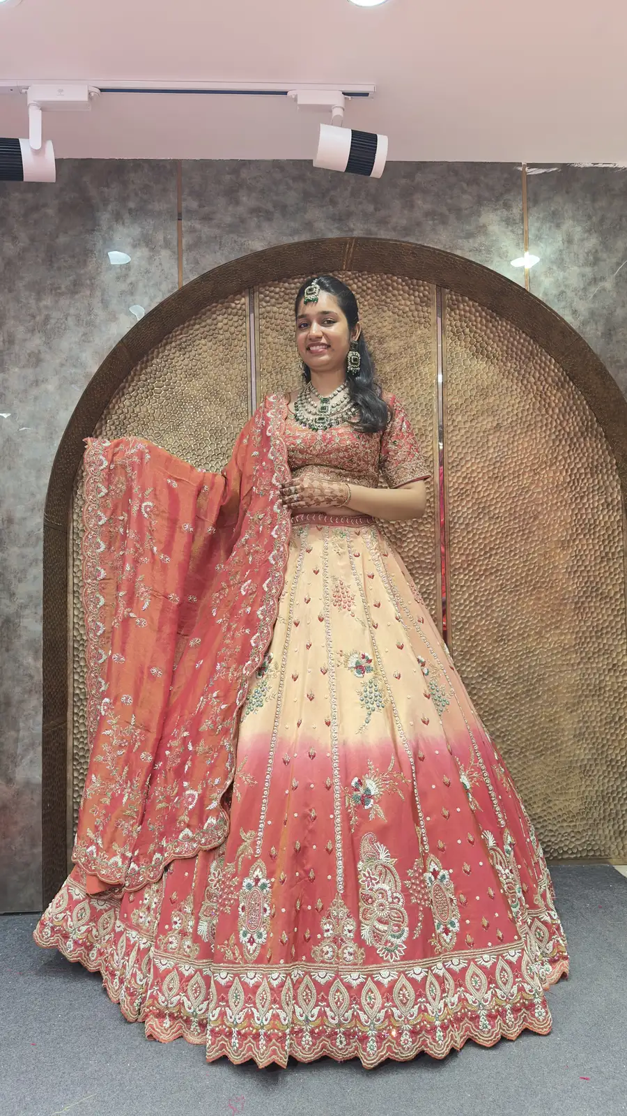 Latest Ombre Silk Bridal Lehenga
